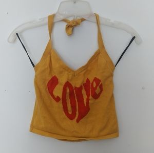 Yellow "Love" Halter